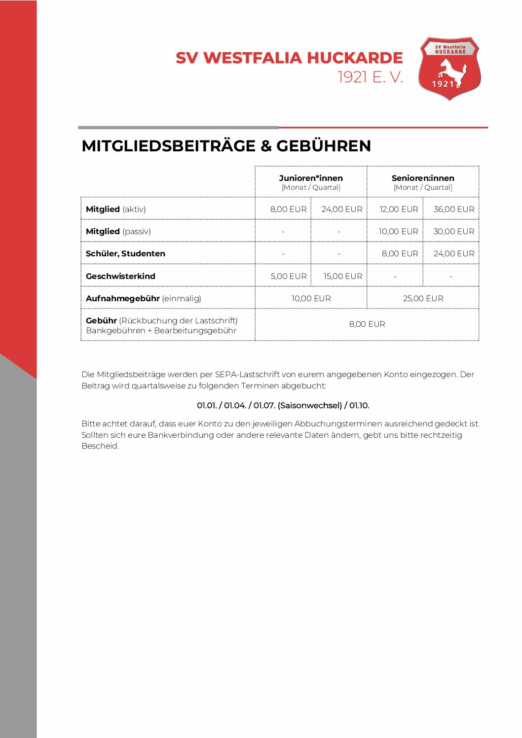Mitgliedsbeiträge